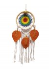 Toptan 16 cm yaprak rattan makrome dreamcatcher 