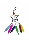 Toptan yıldız rengarenk Dreamcatcher 12cm